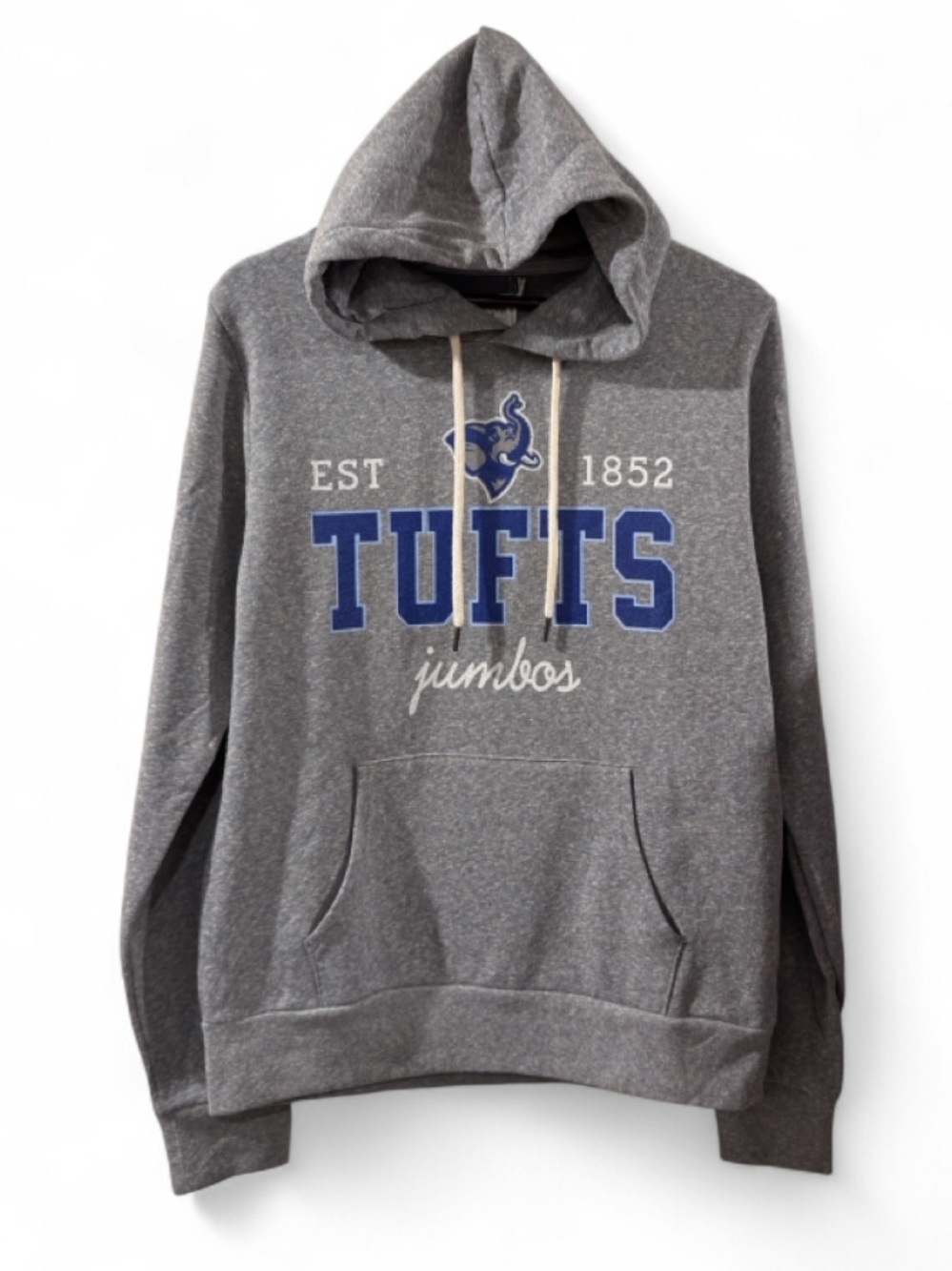 League Gray Tufts Jumbos Hooded Sweatshirt Size Women’s Large (NWT)
